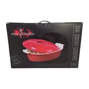 Hell's Kitchen Oval Covered Casserole 3.5 Quart New in Box VSA